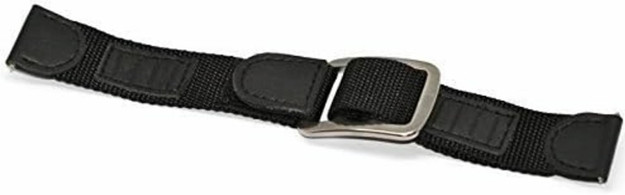 Clearance Cuir De Lyon Hook And Loop 20Mm Black Leather Nylon Waterproof Sport Diver Watch Band Strap Fits Expedition And Others