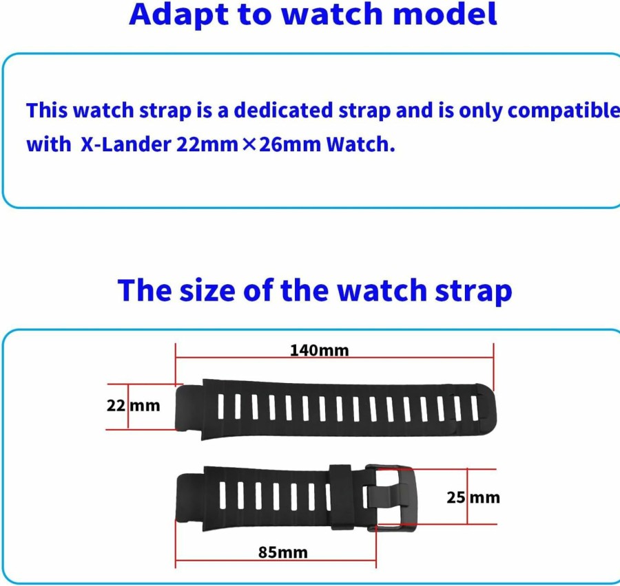 Wholesale MMBAY Mmbay Xlander Rubber Watch Bands Replacement Fit For Suunto X-Lander Silicone Strap Wirstband For Men And Women Waterproof Bracelet Watch Accessories