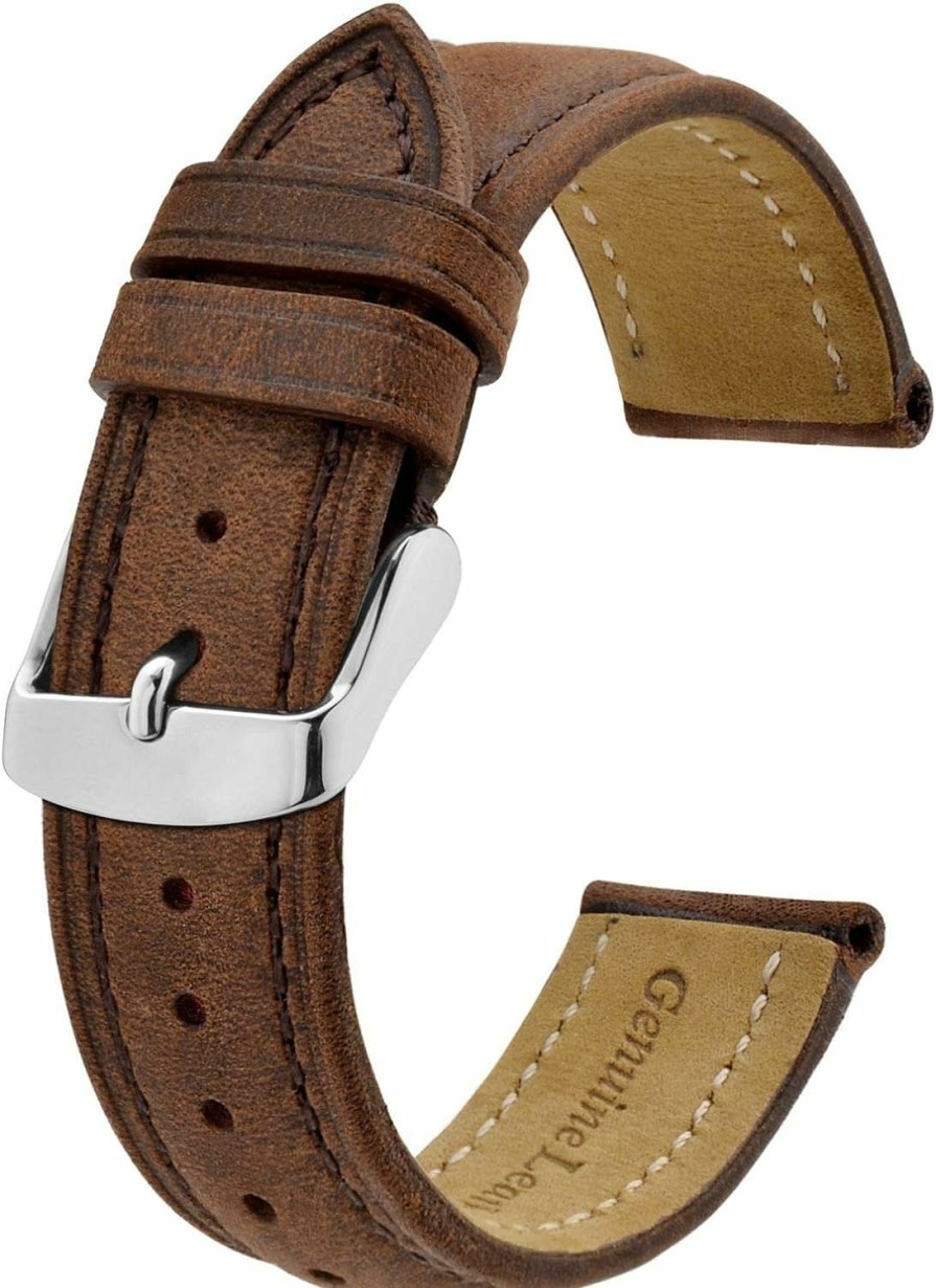 Hot BISONSTRAP Bisonstrap Watch Strap, Vintage Leather Replacement Bracelet, Band Width-14Mm 15Mm 16Mm 17Mm 18Mm 19Mm 20Mm 21Mm 22Mm 23Mm 24Mm