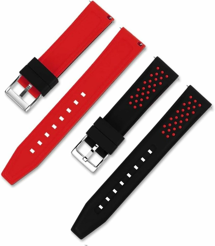 Best Narako Narako Quick Release Silicone Watch Bands Divers Model Replacement Rubber Watch Strap 20Mm 22Mm 24Mm 26Mm Waterproof Dot Bicolor Silver Buckle For Men And Women Sport (24Mm, Orange)