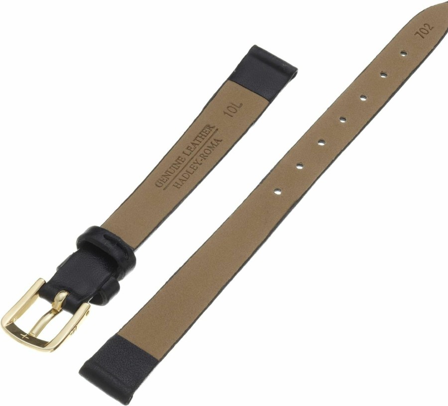 Clearance Hadley-Roma Hadley-Roma Women'S 10Mm Leather Watch Strap, Color:Black (Model: Lsl702La 100)