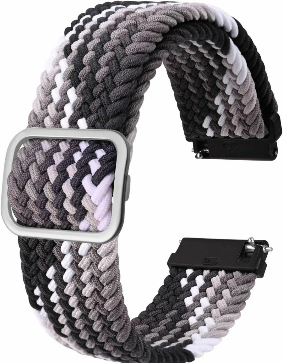 Clearance BISONSTRAP Bisonstrap Nylon Watch Bands, Adjustable Braided Loop Straps For Men And Women, 16Mm 18Mm 19Mm 20Mm 22Mm For Choice