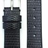 Hot NewLife 14Mm Black Genuine Leather Watchband | Round Lizard Grain, Flat, Replacement Watchstrap That Brings New Life To Any Watch (Womens Standard Length)