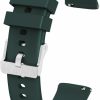 Clearance NBONAL Nbonal Silicone Watch Band With Quick Release For Women Men Soft Thin Strap For Replacement(20Mm-Dark Green)