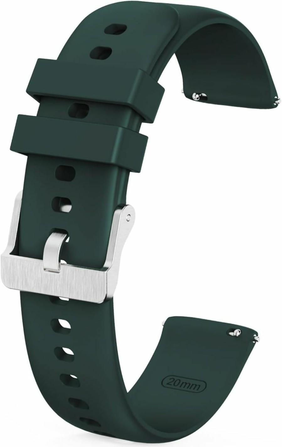 Clearance NBONAL Nbonal Silicone Watch Band With Quick Release For Women Men Soft Thin Strap For Replacement(20Mm-Dark Green)