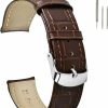 Best Euarnalie Leather Watch Band 20Mm 22Mm Quick Release Watch Bands Genuine Leather Watch Strap For Men Women