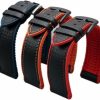 New Generic Strapseeker Ezra Hybrid Leather Rubber Watch Straps- Performance Replacement Watch Bands For Sports- Watch Strap For Men & Women-20Mm, 22Mm, 24Mm- Choose 5 Colour Replacement Band