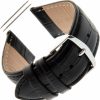 Best Gilden Gilden Uni 18-24Mm Matte Padded Stitched Gator-Grain Calfskin Watch Band Mls30