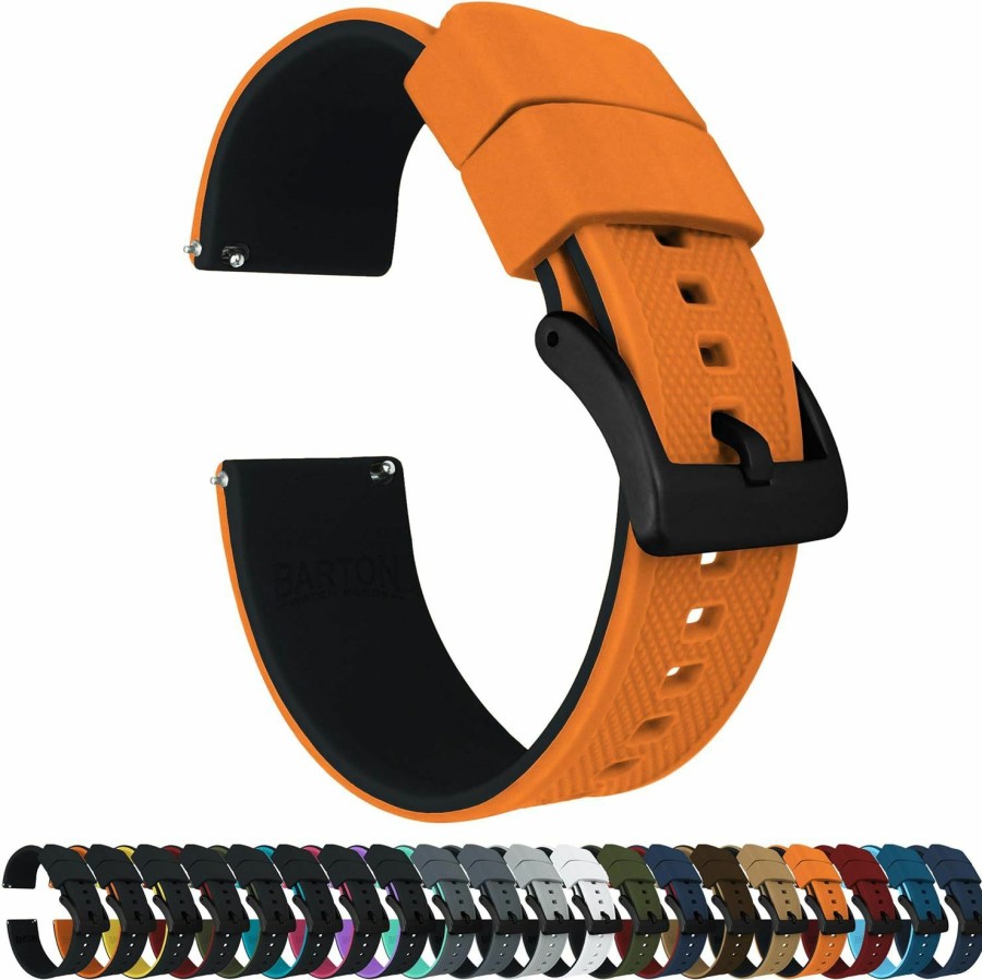 Wholesale BARTON WATCH BANDS Barton Elite Silicone Watch Bands - Quick Release - Choose Strap Color & Buckle Color (Stainless Steel, Black Pvd Or Gunmetal Grey) - 18Mm, 20Mm, 22Mm & 24Mm Watch Straps