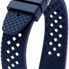 Best Strapseeker Carlton Quick-Release Premium Perforated Rally Fkm Rubber Dive Watch Band- Replacement Rubber Watch Strap For Sports Watch- Watch Bands For Men & Women 20Mm 22Mm