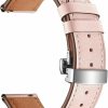 New JBR Top Grain Leather Butterfly Unfolding Button Buckle Replacement Watch Band-Men'S And Women'S Quick Release Straps -Choice Color And Width - 20Mm, 22Mm