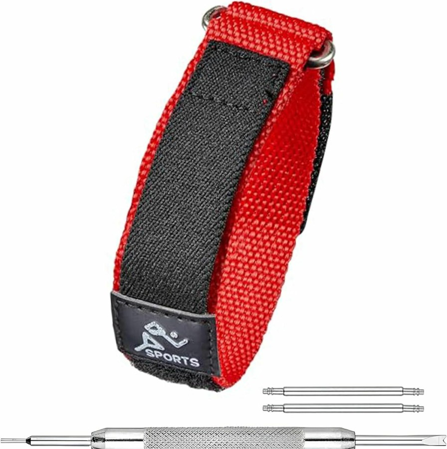 New STUNNING SELECTION Alpine Sporty Padded Nylon Fabric Adjustable Strap Watch Band - Waterproof & Quick Dry Nylon Replacement Watch Bands For Women & Men - Compatible With Regular & Smart Watch Bands(16Mm, 20Mm & 22Mm)