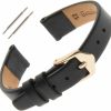 Wholesale Gilden Gilden Ladies 6-14Mm Classic Calfskin Flat Black Leather Watch Band F60