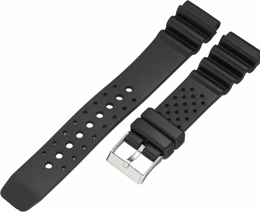 Best Voguestrap Voguestrap Tx2031Bk Allstrap 20Mm Polyurethane Black Watch Strap