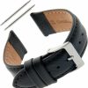 Best Gilden Gilden Uni 18-20Mm Saffiano Leather Black Watch Strap Safsty