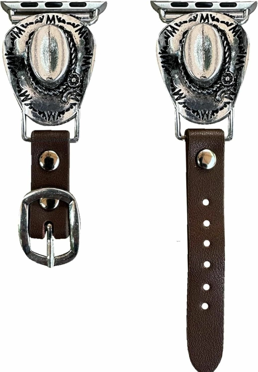 Hot Wonderent Western Cowboy Hat Watchband For Apple Watch Size 38Mm, 40Mm, 41Mm, 42Mm, 44Mm, 45Mm And Series 8,7,6,5,4,3,2,1, And Se