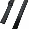 Online NewLife Newlife 14Mm Long, Black, Flat, Elegant Calfskin Leather Watchband | Replacement Wrist Watchstrap That Brings To Any Watch (Womens Long Length)