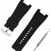 Hot JETHENG Jetheng Men'S Rubber Strap For 32Mm Diesel Dz1215 Dz1216 Dz1273 Dz1282 Dz1430 Dz4246 Dz4247 Dz1453 Dz4286 Dz4287 Dz4288 Ladies Outdoor Work Waterproof Silicone Watch Band Wrist Strap Buckle