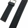 Clearance NewLife Newlife 22Mm Black Rubber Pvc Material Watch Band | Comfortable And Durable Replacement Wrist Strap That Brings To Any Watch For Men And Women