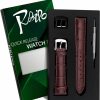 New RBIPO Genuine Leather Watch Band Alligator Grain Quick Release Replacement Watch Strap For Men And Women- 14Mm, 16Mm, 18Mm, 20Mm, 22Mm