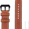 New szzijia Szzijia Genuine Leather Brown Watch Strap Wristwatch Band Watchband 24Mm Width With Black Buckle