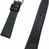 Clearance NewLife 18Mm Short Size, Black Genuine Leather Watchband | Round Lizard Grain, Flat Replacement Watchstrap That Brings New Life To Any Watch (Mens Short Length)