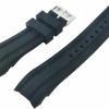 Best g24 G24 22Mm Waterproof Black Silicone Rubber Curved End Dive Watch Band Strap