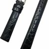 Wholesale NewLife 14Mm Black Genuine Leather Watchband | Round Alligator Crocodile Grained, Lightly Padded, Replacement Watchstrap That Brings New Life To Any Watch (Womens Standard Length)