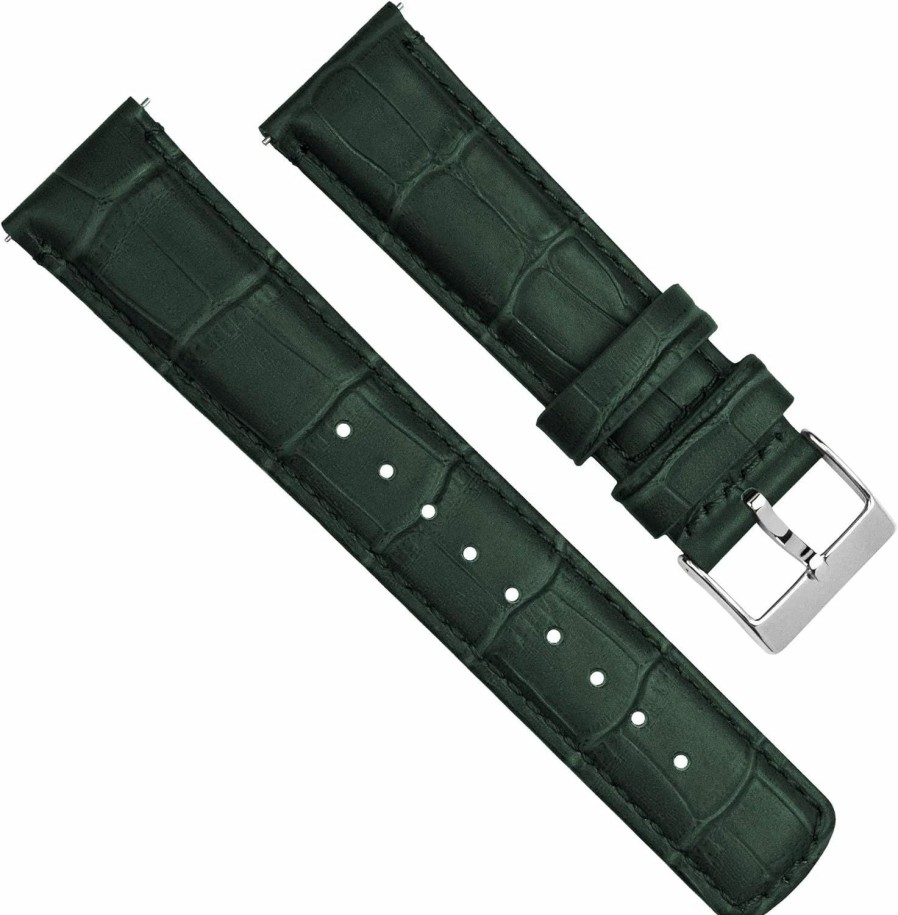 Best BARTON WATCH BANDS 14Mm Forest Green - Barton Alligator Grain - Quick Release Leather Watch Bands