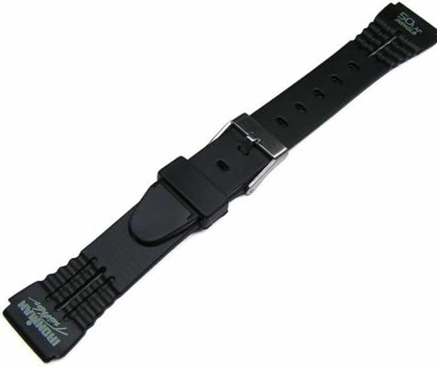 Hot Timex 15Mm Timex Black Watchband For Vintage Ladies 50 Lap Ironman Triathlon Indiglo 82241, Tx782241