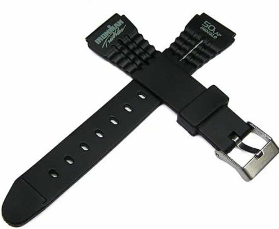 Hot Timex 15Mm Timex Black Watchband For Vintage Ladies 50 Lap Ironman Triathlon Indiglo 82241, Tx782241