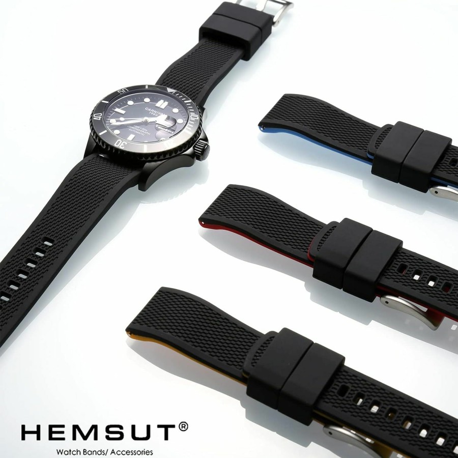 Wholesale hemsut h Hemsut Silicone Watch Bands, 18Mm 20Mm 22Mm Quick Release Rubber Watch Strap For Men Women Soft Replacement, 10 Colors For Choose