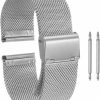 Hot HARFINGTON Harfington Stainless Steel Mesh Watch Band Quick Release Adjustable Watch Strap For Men Women