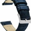 New BARTON WATCH BANDS 12Mm Navy Blue - Barton Alligator Grain - Quick Release Leather Watch Bands