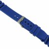 Best Speidel 18Mm Blue Rubber Pro Sport Watch Band Fits Diver & Others