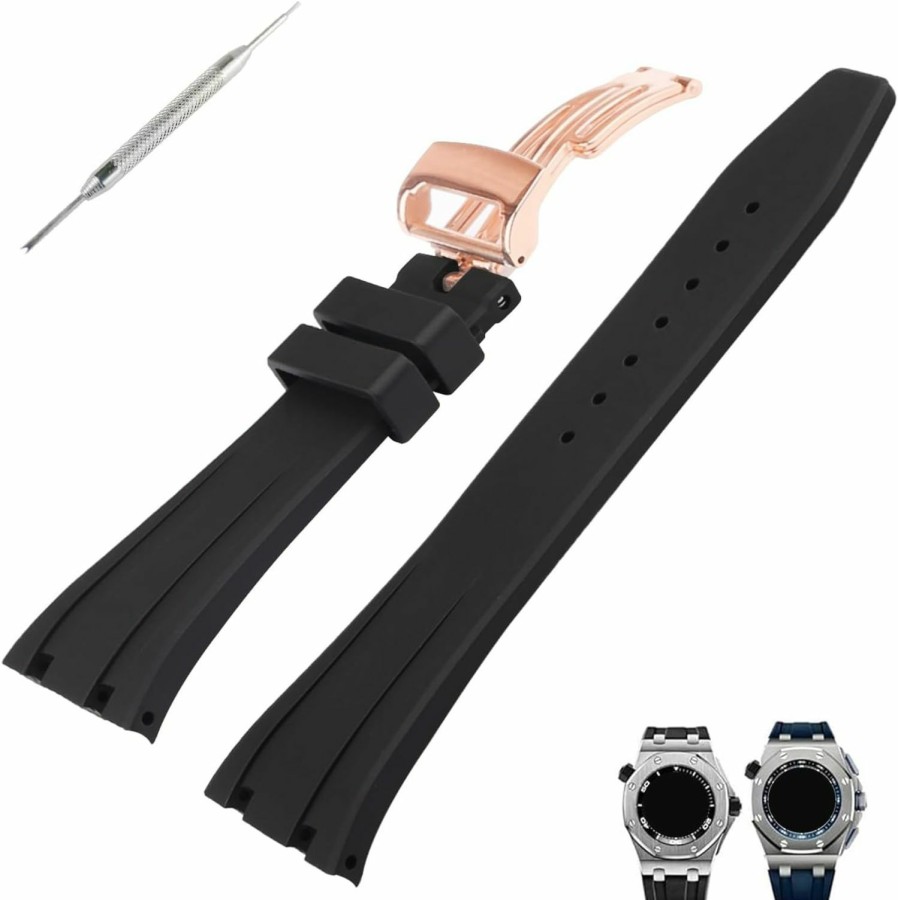 Clearance Topuly Topuly 28Mm Rubber Watch Band Replacement For Audemars Piguet Royal Oak Offshore Ap 15703 15710 15400 26470 26400 Silicone Strap Wirstband Accessories For Men And Women