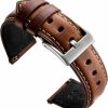 Online Zehior Zehior Leather Watch Bands Vintage Quick Release Replacement Top Grain Genuine Leather Watch Straps For Men Women 20Mm, Brown