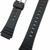 New NewLife Newlife 18Mm Black Rubber Pvc Material Watchband | Comfortable And Durable Replacement Wrist Watchstrap That'S Patterned And Brings To Any Watch For Men And Women