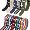 Hot meekoo Meekoo 10 Pieces Nylon Watch Strap Military Replacement Watch Band With Stainless Steel Buckle For Men And Women'S Watch Band Replacing, 18 Mm