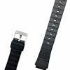 Clearance NewLife Newlife 16Mm Black Rubber Striated Design Watchband - Comfortable And Durable Pvc Material Replacement Wrist Watchstrap For Men And Women