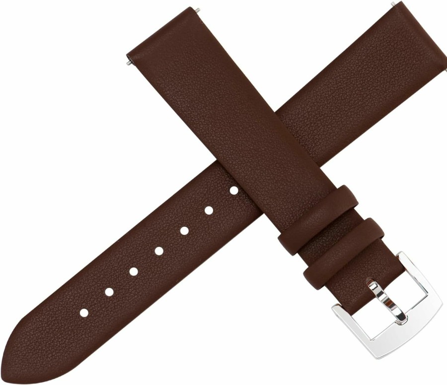 Clearance OTTOODY Leather Watch Bands Quick Release Watch Straps, Elegant & Ultra-Soft Top Grain Leather Watch Band For Women Men, Choice Of Color & Width - 12Mm 14Mm 16Mm 18Mm 20Mm 22Mm For Watch & Smartwatch