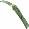 New Speidel Speidel 14Mm Green Padded Ostrich Grain Band