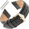 Wholesale Gilden Gilden 16-18Mm Uni Genuine Lambskin Padded Black Watch Strap Ls16