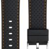 Clearance Strapseeker Perforated Stitch Soft Silicone Rubber Watch Bands- Quick-Release Watch Straps - 20Mm, 22Mm-Replacement Watch Bands For Men & Women-For Sports & Dive Watches