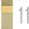 New HARFINGTON Stainless Steel Mesh Watch Band Quick Release Strap Magnetic Clasp