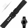 Hot Topuly Topuly 20Mm Rubber Watch Band Replacement For Omega Seamaster Diver 300M 300 Aqua-Terra 150M At150 Speedmaster Moonwatch Silicone Strap Wirstband Accessories For Men And Women