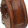 Best Rev Bands Rev Boss Series 24 Mm Lug Width Wide Washed Out Brown Leather Strap Cuff Watch Band - Bos-Bs