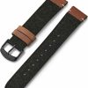 Online Timex Timex 20Mm Fabric & Genuine Leather Strap Tan & Brown With Silver-Tone Buckle