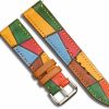 Clearance REXMIN 20Mm 22Mm Watch Band For Men & Women - 20 Mm 22 Mm Premium Leather Watch Straps For Men And Women - Quick Release Watch Spring Bar Colorful Tropical