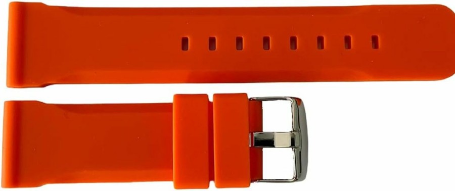 Wholesale BUZZUFY Buzzufy Silicone Orange Chrono Watch Strap 20Mm